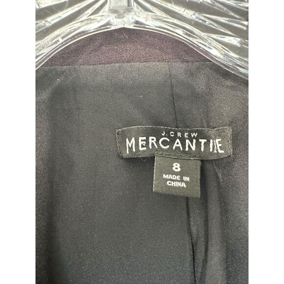 J.Crew One Button Blazer Black Office Work Business Academia Preppy Size 8 - Picture 2 of 12